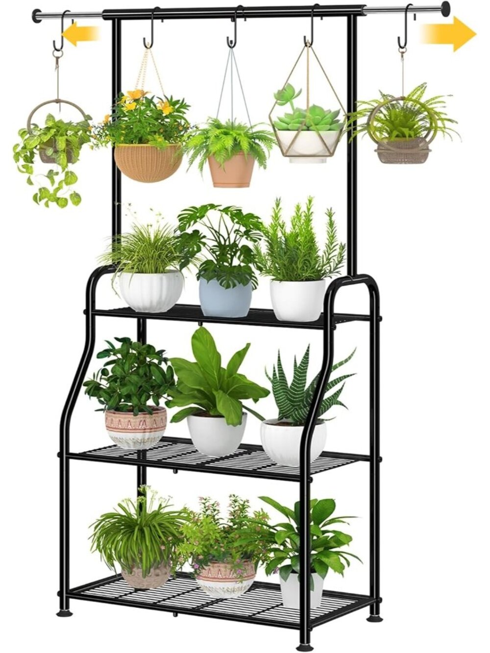 New Plant Stand Indoor Outdoor, Heavy Duty Metal 3 Tiered Hanging Plant